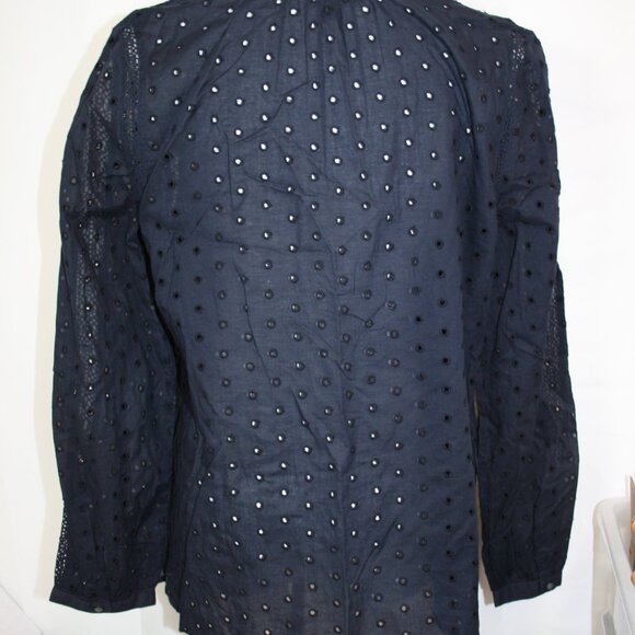 Talbots Eyelet Button Front Top Size Large - Picture 5 of 6